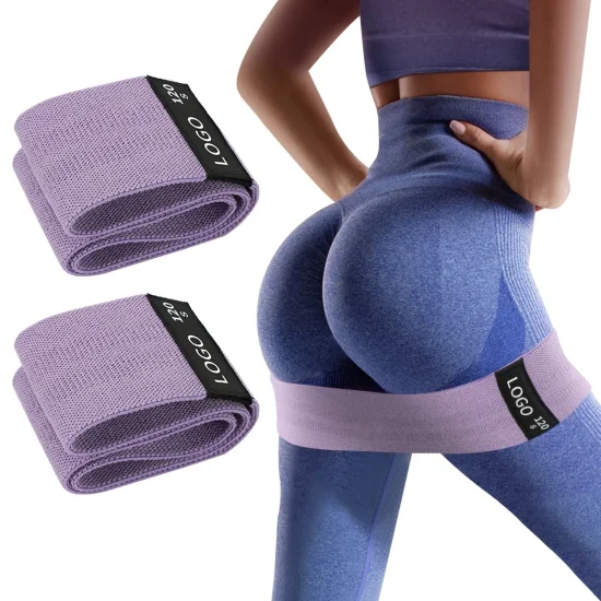 Fitness feminino personalizado elástico beleza bunda quadril círculo tecido loop faixa de resistência para casa yoga