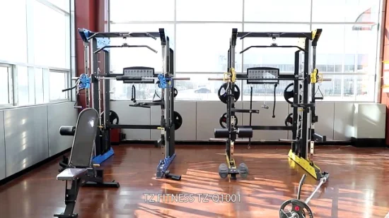 Máquina de força comercial treinamento esportivo musculação power squat tudo em um treinador rack multi